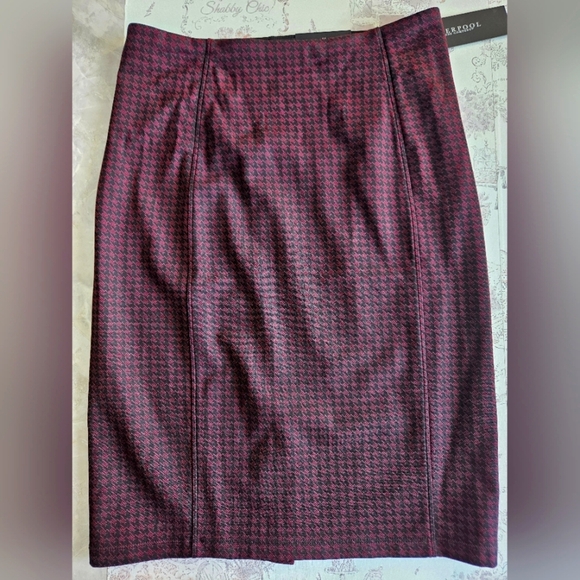 NWT!!! Liverpool Elegant Houndstooth Pencil Skirt Size 8 - Picture 1 of 6